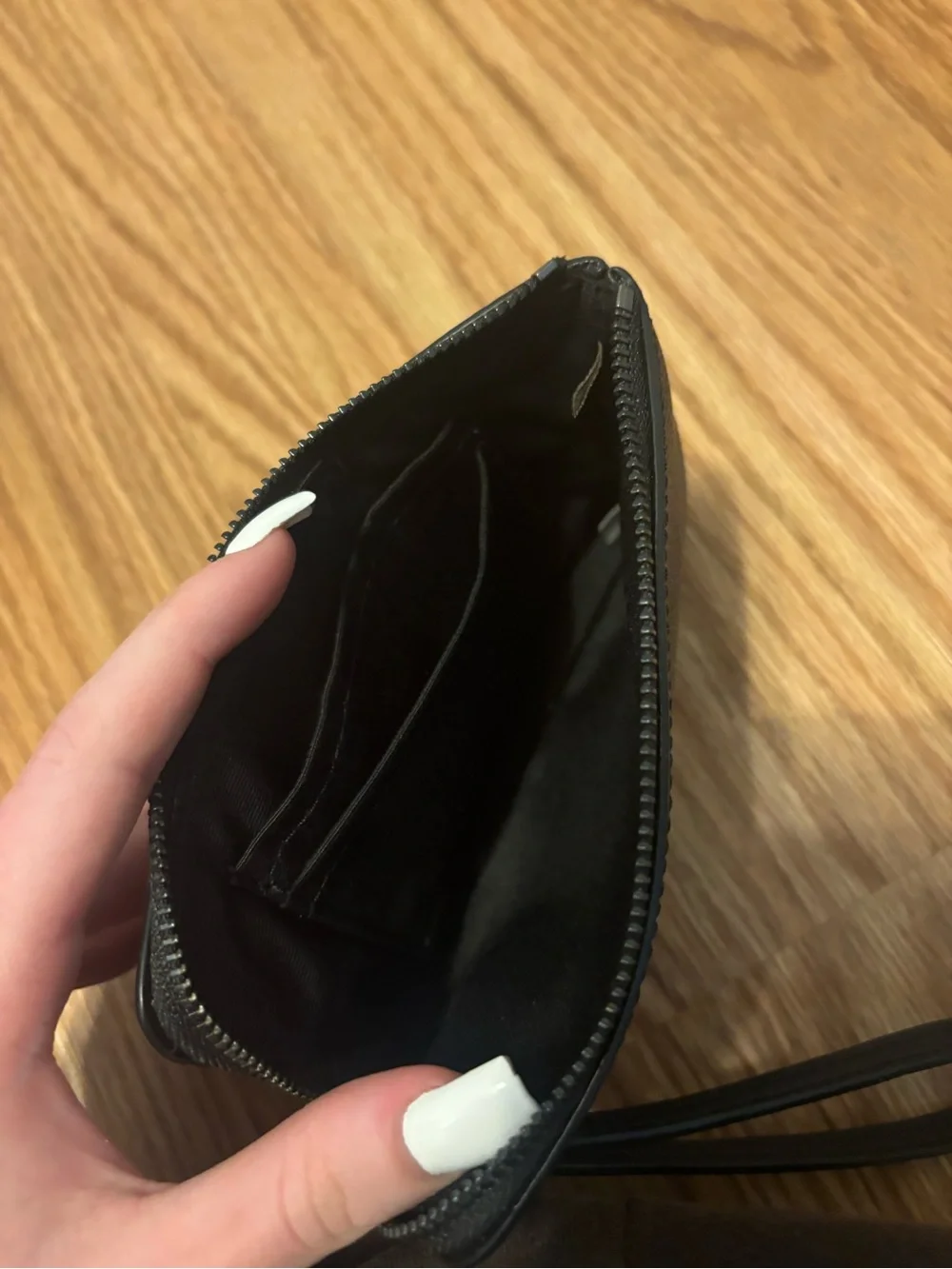 Coach Black Signature Wristlet Card Pouch